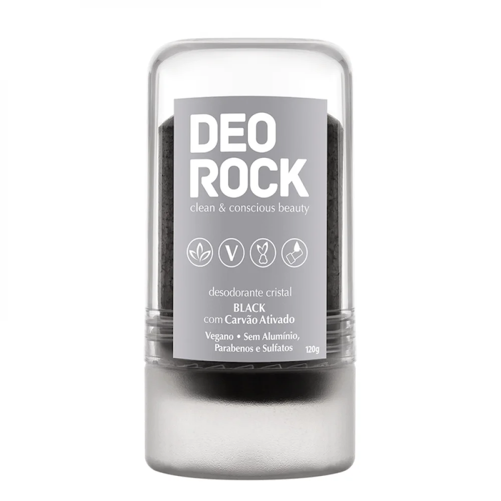 DESODORANTE CRISTAL DEOROCK BLACK - 120G 