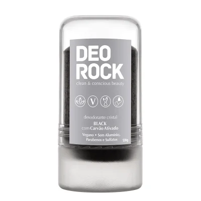 DESODORANTE CRISTAL DEOROCK BLACK - 120G 