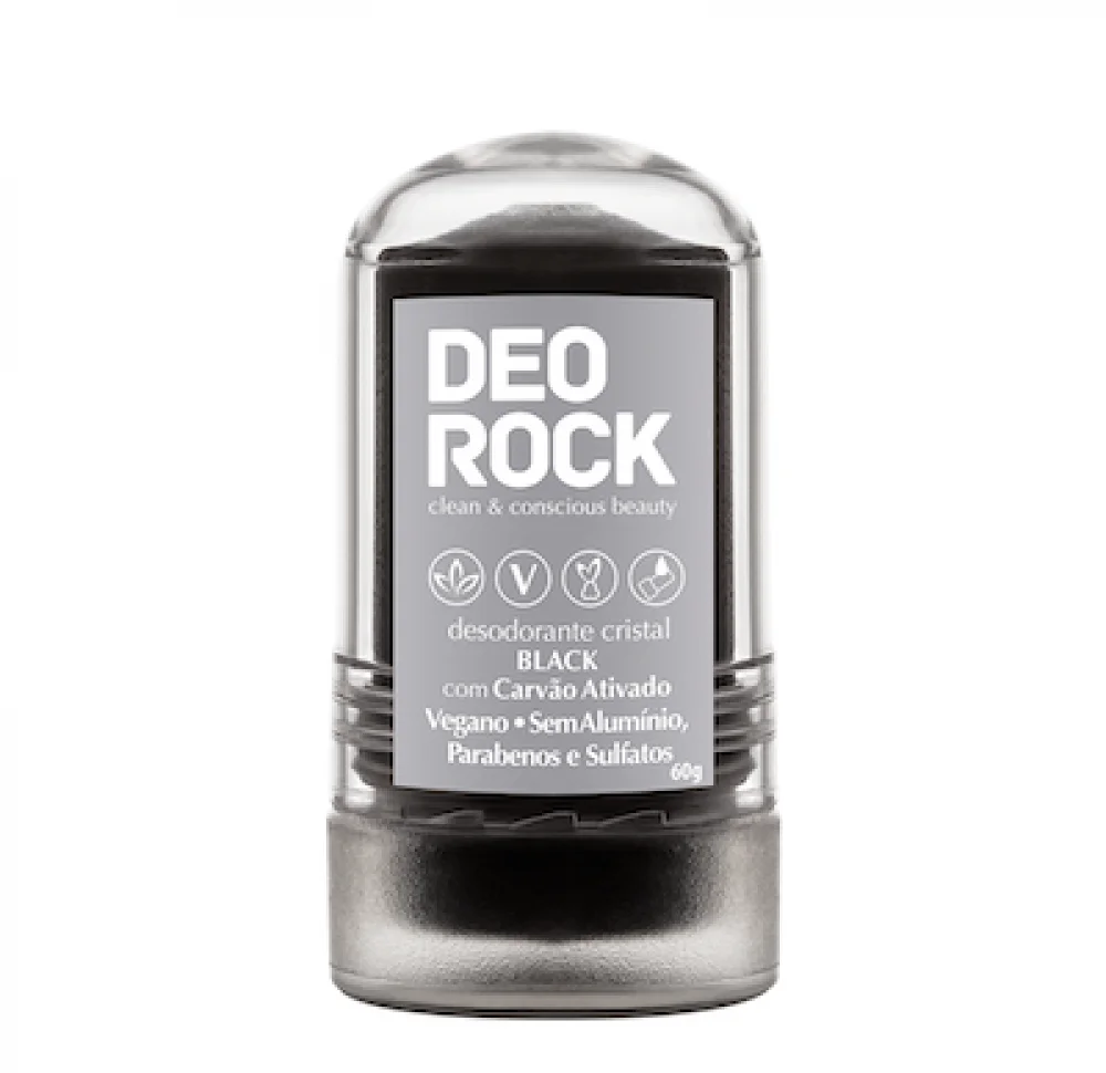 DESODORANTE CRISTAL DEOROCK BLACK - 60G	