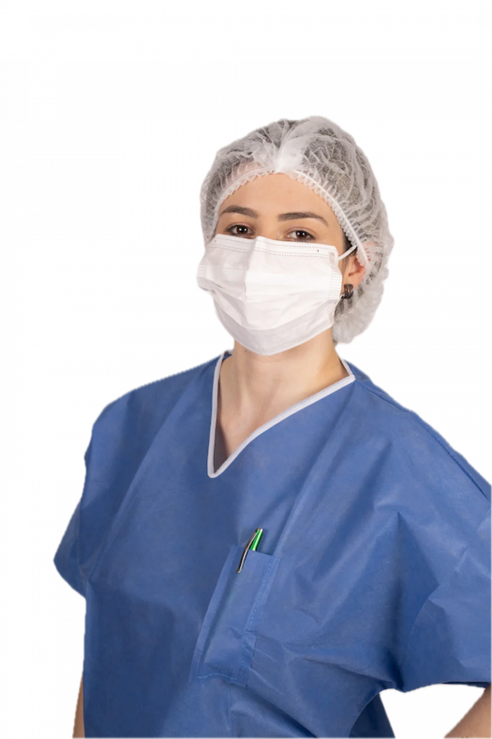 TOUCA DESC BRANCA SANFONADA PP LEVE 40CM COM ELASTICO SIMPLES