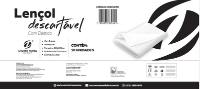 LENÇOL DESC COM ELÁSTICO BRANCO PP 20GR. TAM. 2.00X0.90